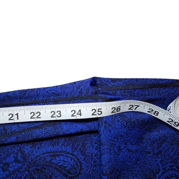 Lululemon Like Nothing 7/8 Tight - Antique Paisley Sapphire Blue Black - Picture 10 of 11